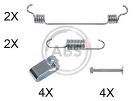 Монтажний к-кт гальмівних колодок A.B.S. - A.B.S. 0019Q