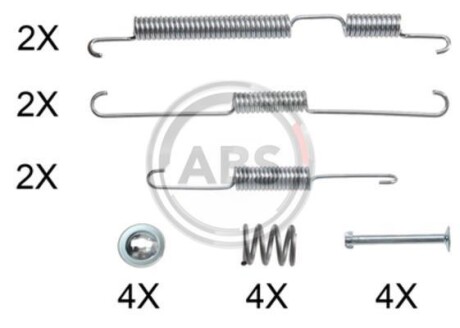 Монтажний к-кт гальмівних колодок A.B.S. - A.B.S. 0024Q