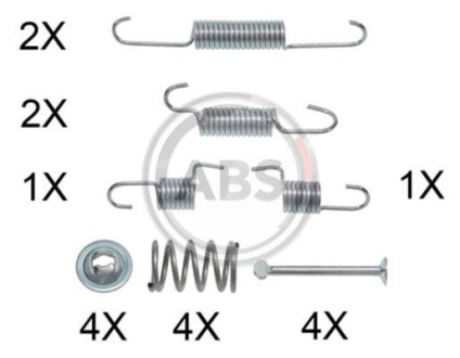 Монтажний к-кт гальмівних колодок A.B.S. - A.B.S. 0025Q