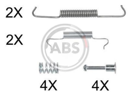 Комплектующие, стояночная тормозная система - A.B.S. 0887Q