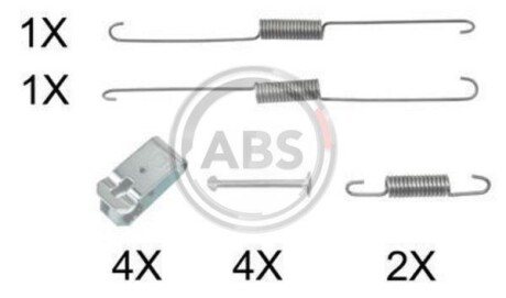 Комплектующие, тормозная колодка - A.B.S. 0888Q