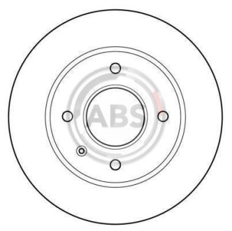 Гальмівний диск перед. Escort/Orion (85-91) - (1629477, 1644857, 1629475) A.B.S. 15727