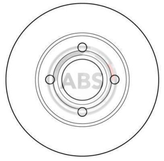 Гальмівний диск перед. Audi 100/80 (82-92) - (443615301B, 431615301A, 443615301A) A.B.S. 15746