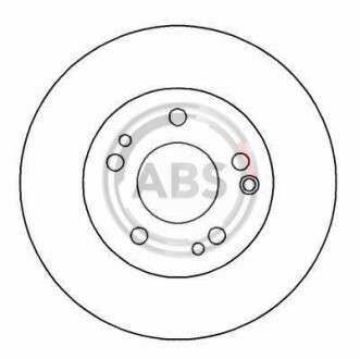 Тормозной диск - (1244211312, 230124, A1244211312) A.B.S. 15790