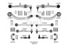 К-кт важелів перед.підвіски Audi A6/Superb/Passat B5 (з тонким пальцем) 219902