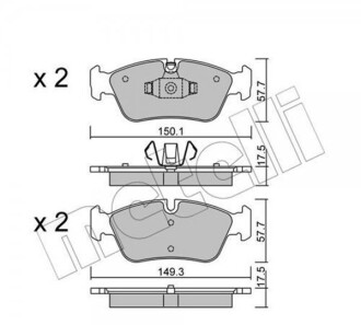 Тормозные колодки METELLI 22-0640-0 - A.B.S. 220640