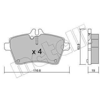 Тормозные колодки METELLI 22-0646-0 - A.B.S. 220646