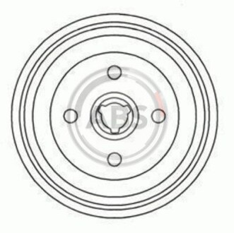 Гальмівний барабан задн. Audi 80 (80-91) - (893501615) A.B.S. 2328S