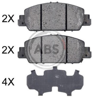 Гальмівні колодки дискові (1 к-т) A.B.S. - (45022T2GA00, 45022T2GA01, 45022T2MT00) A.B.S. 35014