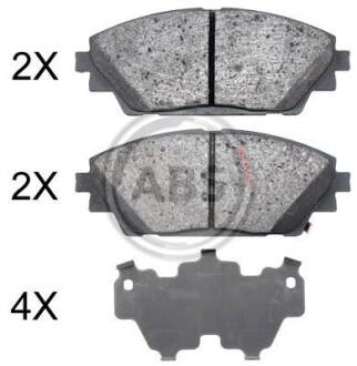 Гальмівні колодки дискові (1 к-т) A.B.S. - A.B.S. 35022