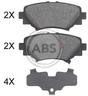 Гальмівні колодки зад. Mazda 3 16- - (b4Y02648ZB, B4Y02648ZA) A.B.S. 35032 (фото 1)