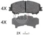 Гальмівні колодки дискові (1 к-т) - (d1M604BA0A, D10604EA0A, D10604BA0A) A.B.S. 35045 (фото 1)