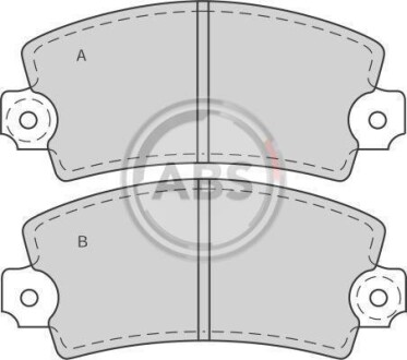 Комплект тормозных колодок, дисковый тормоз - A.B.S. 36042/2