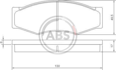 Гальмівні колодки дискові (1 к-т) A.B.S. - (26296PA020, 4100010G08, 4106005N90) A.B.S. 36168