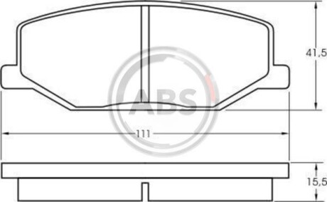 Гальмівні колодки пер. Jumny 91- - (5511070A00, 5520081A31, 5520081A10) A.B.S. 36179