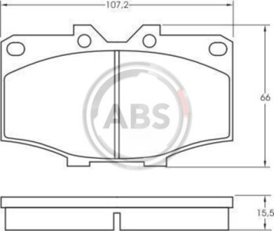 Гальмівні колодки зад. Toyota Land Cruiser 84- - A.B.S. 36462