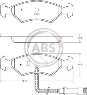 Гальмівні колодки дискові (1 к-т) A.B.S. - A.B.S. 36485