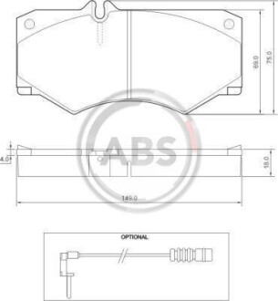 Гальмівні колодки пер. MB W463/ W460 88- - A.B.S. 36490