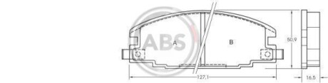 Гальмівні колодки пер. Frontera/Brava 83-12 - (94483220, 94061596, 1605916) A.B.S. 36632