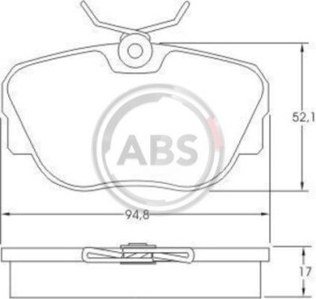 Комплект тормозных колодок, дисковый тормоз - (sfp500130) A.B.S. 36664