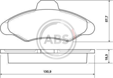 Гальмівні колодки пер. Ford Escort/Fiesta 90-02 - (1031781, 1111857, 1111858) A.B.S. 36709