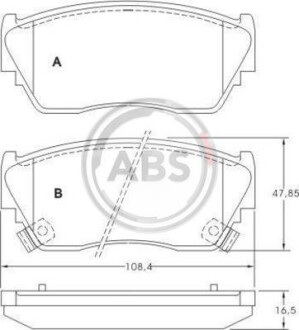 Гальмівні колодки пер. Sunny/100NX 90-96 - (4106060Y91, D106050Y94, 1N113328ZA) A.B.S. 36728