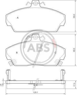 Гальмівні колодки пер. Honda Civic 91-05 (TRW) - (sfp100360) A.B.S. 36746