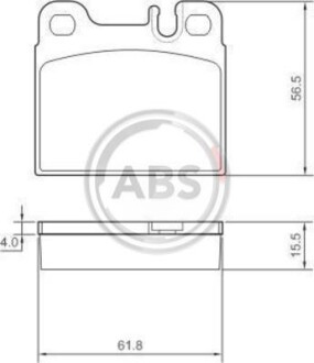 Гальмівні колодки дискові (1 к-т) A.B.S. - A.B.S. 36810