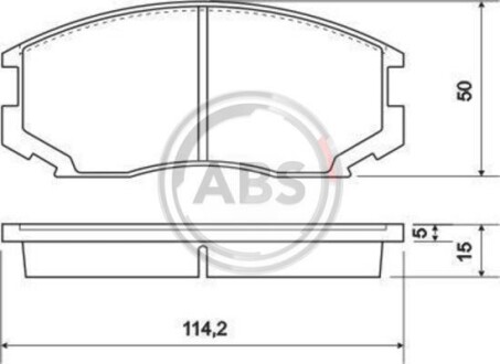 Гальмівні колодки дискові (1 к-т) A.B.S. - (mb928462, mb928420, x3511001) A.B.S. 36865