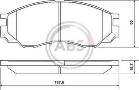 Гальмівні колодки дискові (1 к-т) A.B.S. - (d106038UX0, MN102617, 4106089E92) A.B.S. 36925