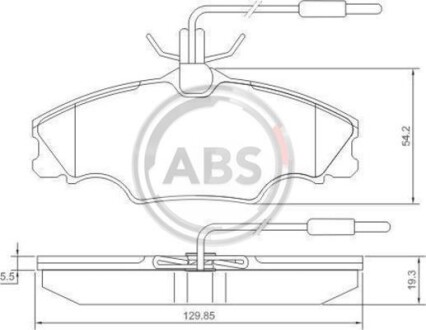 Гальмівні колодки пер. 406 95-04 (TRW) - (425268, 425131) A.B.S. 36976