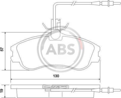 Гальмівні колодки пер. Berlingo/Partner 96-01 (Lucas) (з датчиком) - A.B.S. 37016