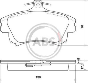 Гальмівні колодки пер. S40/V40 95-04 - (30623253, 30623259, 30630555) A.B.S. 37020 (фото 1)