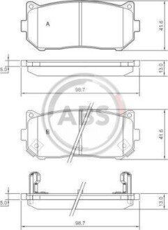 Гальмівні колодки дискові (1 к-т) A.B.S. - A.B.S. 37045