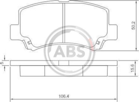 Гальмівні колодки дискові A.B.S. - (5581075F12, AY040SU005, 5581075F11) A.B.S. 37086