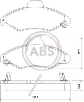 Гальмівні колодки пер. Ford Escort/Fiesta 90-02 - (1031781, 1111857, 1111858) A.B.S. 37127