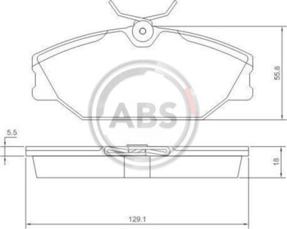 Гальмівні колодки дискові (1 к-т) A.B.S. - (410607125R, 7701206379, 7701209380) A.B.S. 37138 (фото 1)