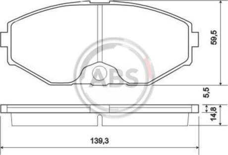 Гальмівні колодки пер. Cefiro/Maxima/QX/J Series/Q45 89-03 - (410603Y690, AY040NS063, D10603Y690) A.B.S. 37161