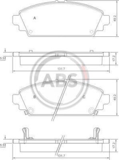Гальмівні колодки дискові A.B.S. - A.B.S. 37177