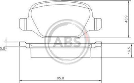 Гальмівні колодки зад. Linea/GT/147/156/Lybra 97- - (77365786, 77363341, 9949334) A.B.S. 37184