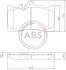 Комплект тормозных колодок, дисковый тормоз - (0446550250, 0446550240, 044650W060) A.B.S. 37261 (фото 1)