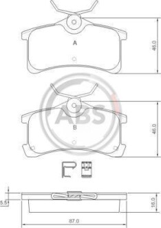 Гальмівні колодки зад. Avensis/Corolla 97-03 1.4-2.0 - A.B.S. 37270