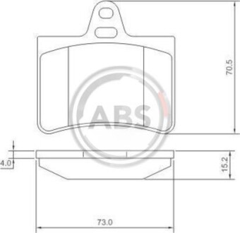 Гальмівні колодки дискові (1 к-т) A.B.S. - (425217, 425290) A.B.S. 37276