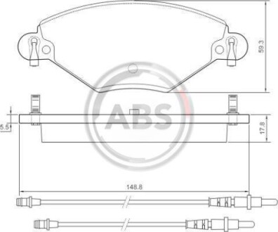 Гальмівні колодки дискові (1 к-т) A.B.S. - (425248, 425346) A.B.S. 37277