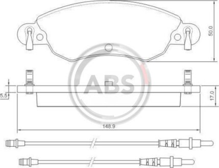 Гальмівні колодки дискові (1 к-т) A.B.S. - (425287, 425214) A.B.S. 37278