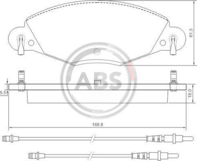 Гальмівні колодки дискові (1 к-т) A.B.S. - (425289, 425249, 425216) A.B.S. 37285