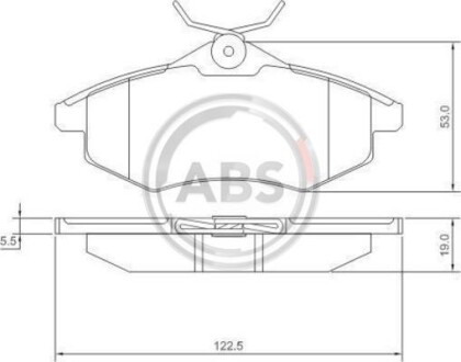 Гальмівні колодки дискові (1 к-т) A.B.S. - (425369, 425384, 425258) A.B.S. 37307