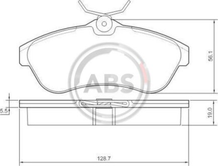 Гальмівні колодки дискові (1 к-т) A.B.S. - A.B.S. 37308