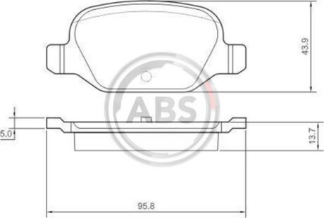 Гальмівні колодки зад. 500/Punto (99-21) - A.B.S. 37311