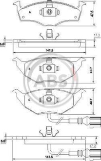 Гальмівні колодки дискові (1 к-т) A.B.S. - (6Q0698151B, 6QO698151B) A.B.S. 37337